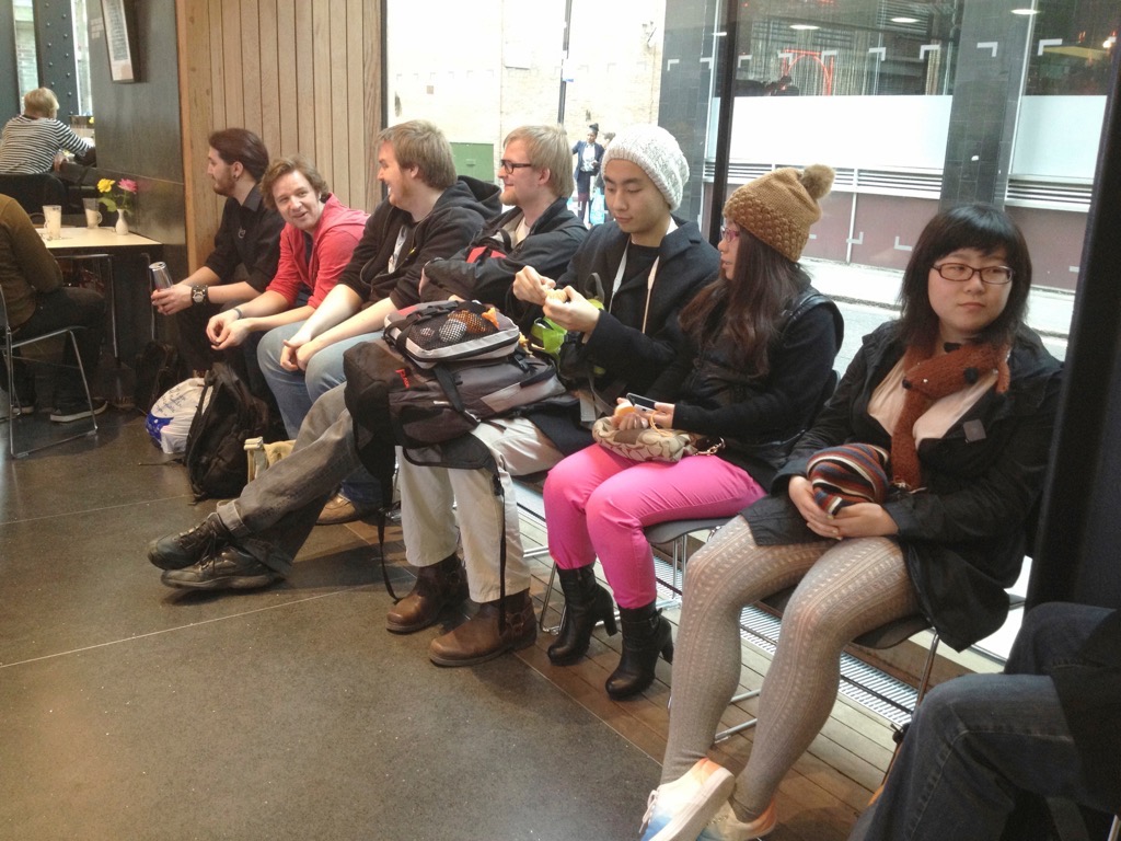  Relaxing in the comfort of the Photographers Gallery 