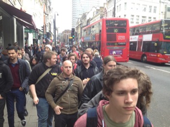  Walking between studio's on Oxford Street 