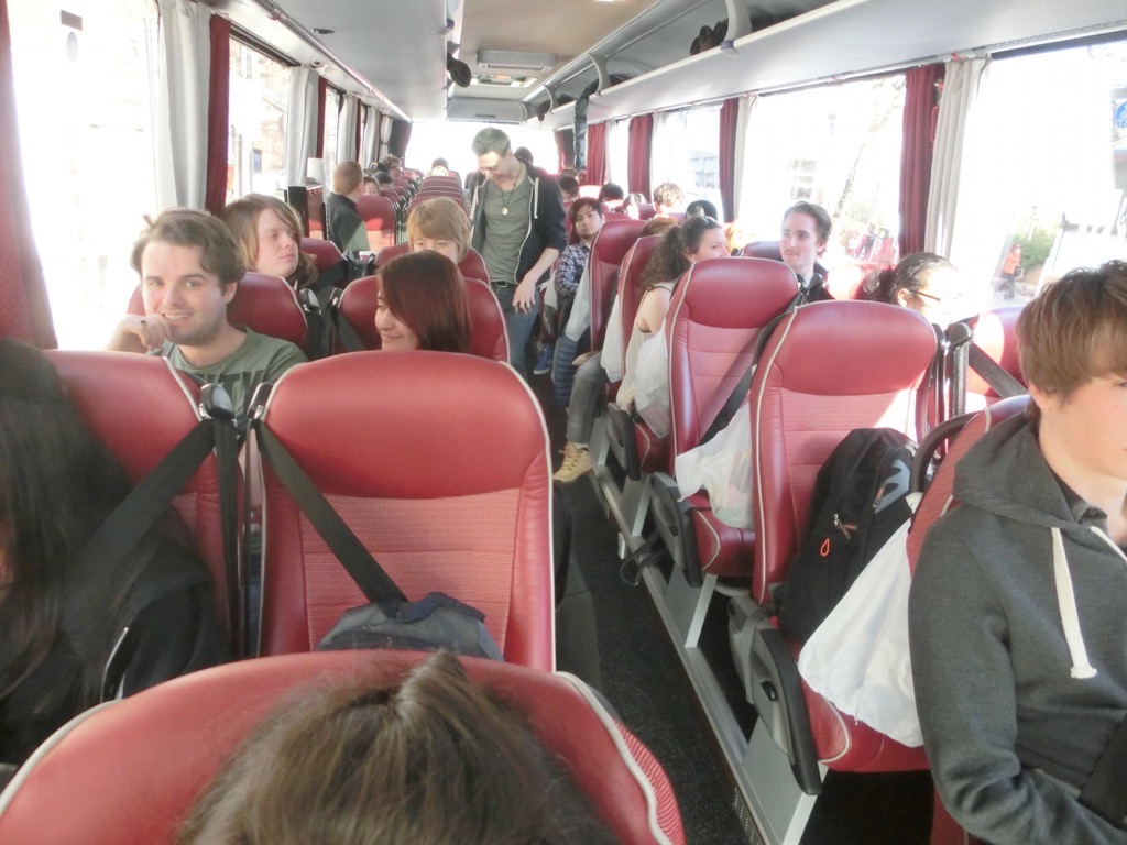  On the bus heading down to London 