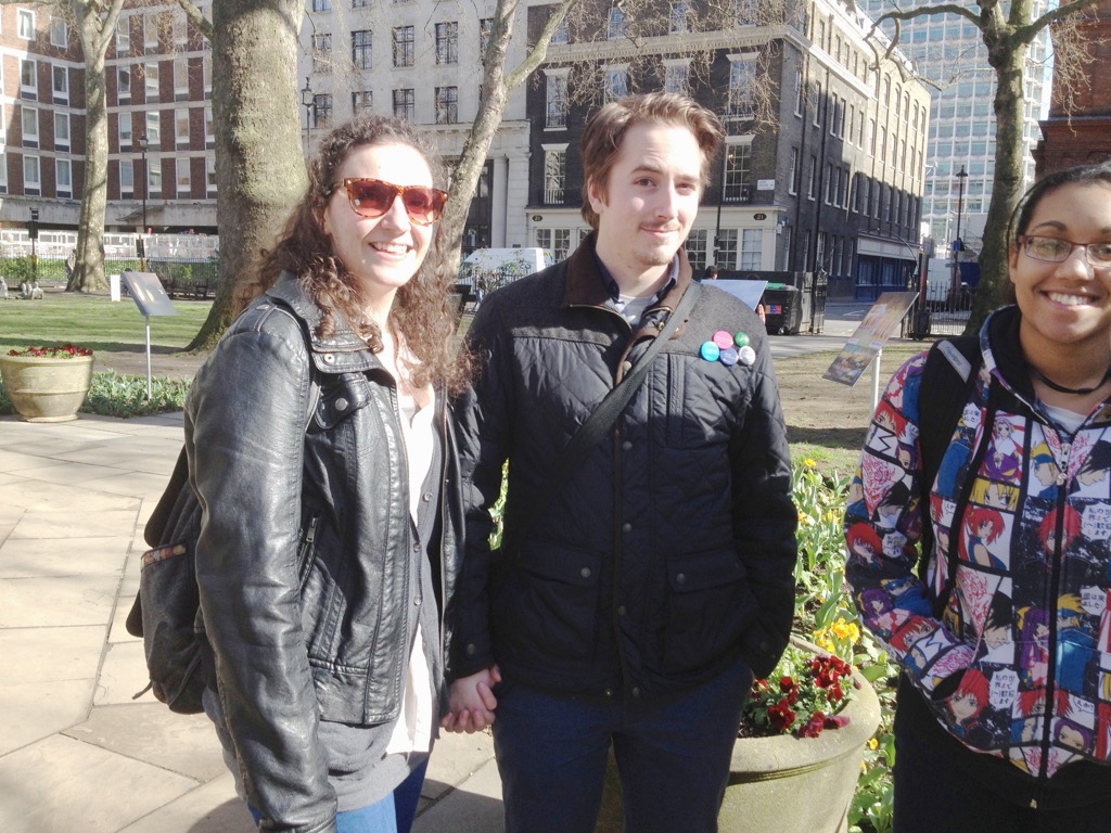  With Audan Ase and Heather Gretton in Soho Square 