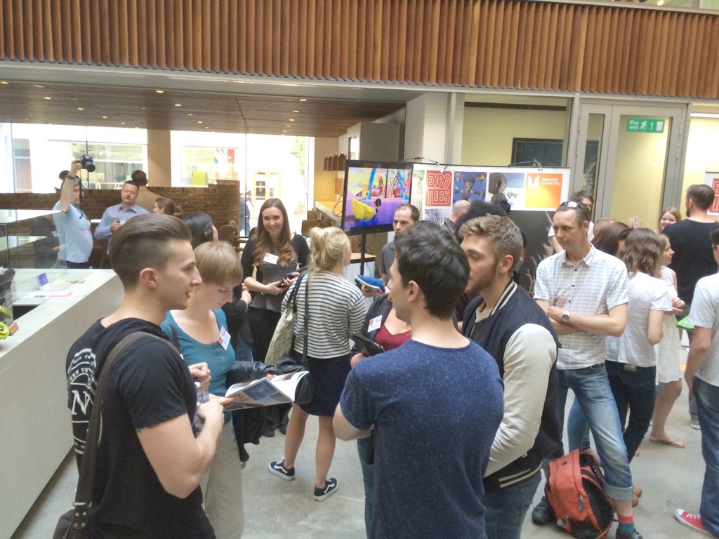  James Burr form the Third Floor talking with grads 