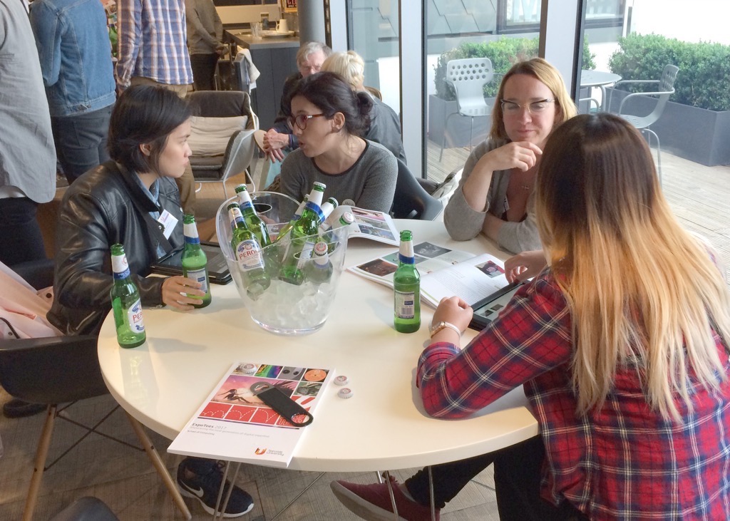  Office Manager @JellyfishPics Laura Morton talking to @TeessideUni #animation student Ting Fui Yii  