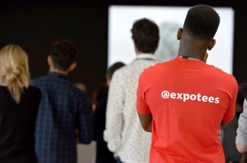  Yacouba Traore taking some ‘time out’ from manning the @ExpoTees_London registration desk 